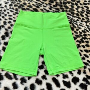 Aritzia TNA Bright Green Bike Shorts